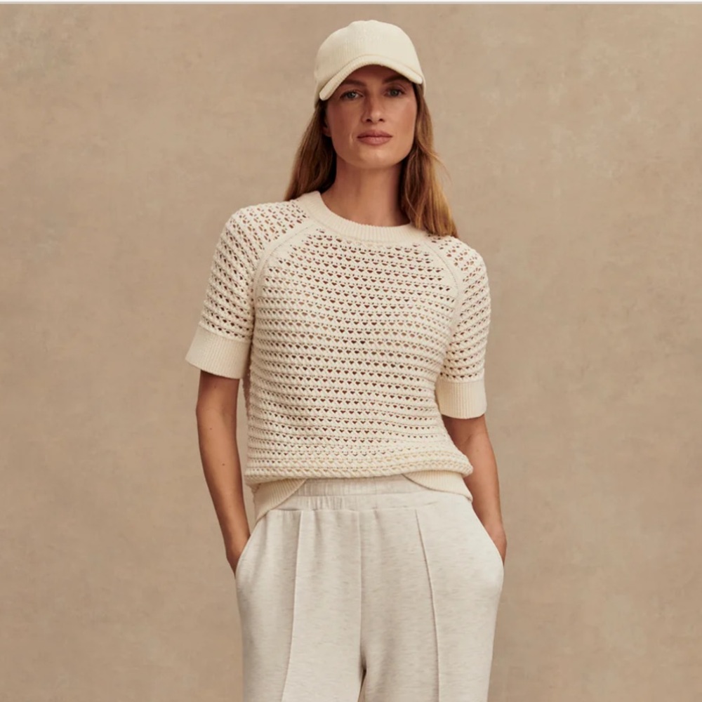 Varley Cream Knit Top